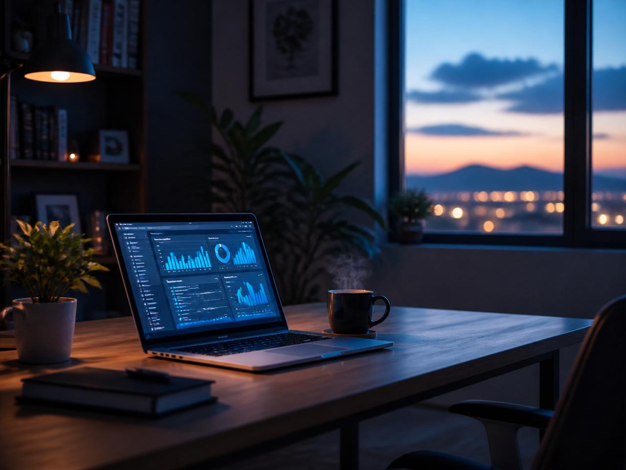 Trabalhando de casa em um projeto digital simples